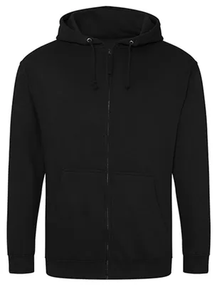 Image de Awdis - Sweat à capuche pour homme/femme unie, avec fermeture éclair LT2550 (XXL) (noir)