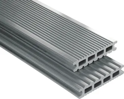 Produktbild von Konsta WPC Terrassendiele Futura Hohlkammerprofil grau glatt 3500 x 145 x 26 mm