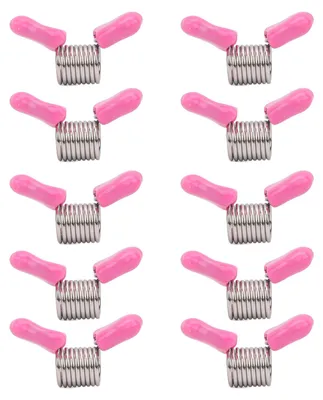 Produktbild von 10 Stück Perlenstopper, Fädelklemmen, Schmuckherstellungsfedern mit Gummi-Fingerbett zum Aufreihen von Perlen