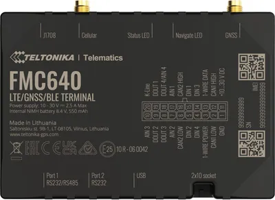 Obrázok produktu pre Teltonika FMC640, Auto, GPS lokátor, Čierna, Odolný voči vibráciám, Dual SIM, IP41