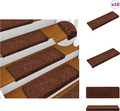 Obrázek produktu pro vidaXL Podložky na schůdky 10 ks 65x21x4 cm hnědé - Podložky na schůdky