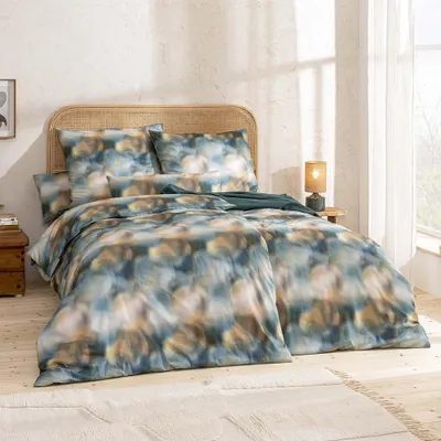 Produktbild von Estella Mako-Satin Bettwäsche 135x200 Borealis grün Retro Punkte 7926-530