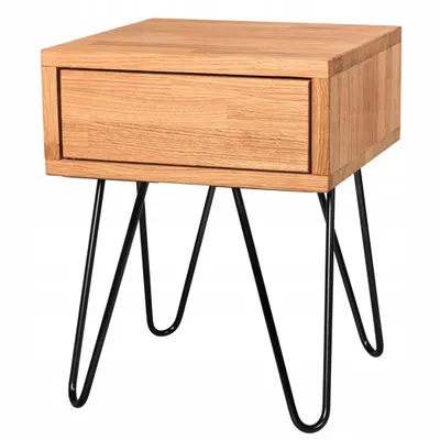 Produktbild von Nachttisch 40x44x35 Eiche, eine Schublade, Industrial-Stil