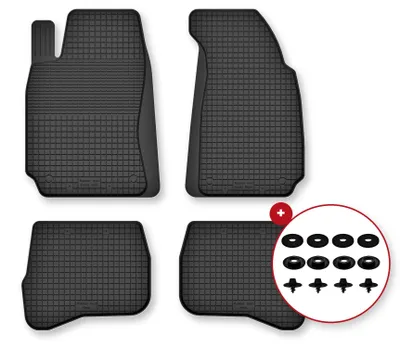 Zdjęcie produktu dla Dywaniki gumowe do Volkswagen Passat B5 1996-2001 (sedan/kombi) – 4 szt., czarne, dobierane – Wielganizator Semi-Universal