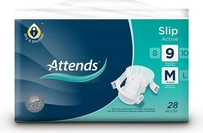 Image de ATTENDS Slip Active 9 Medium - 8 paquets de 28 protections