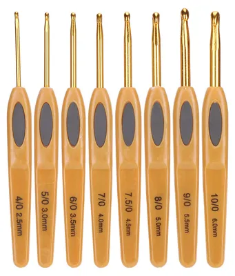 Productafbeelding van Hakennaalden-set - 8-delig met ergonomische, antislip handgrepen - Breiset voor doe-het-zelf handwerk - Verschillende maten