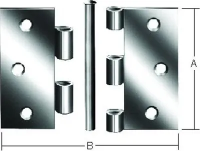 Zdjęcie produktu dla Zawiasy kwadratowe ocynkowane 50x50mm Nr 614050Z