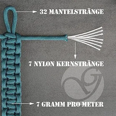Zdjęcie produktu dla Linka survivalowa paracord 550 15 metrów turystyka kemping