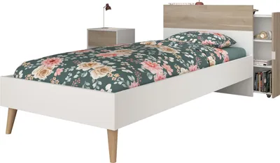 Produktbild von Jugendzimmer-Set >Aalborg 7< (3-teilig) in Weiße / Eiche Nachbildung