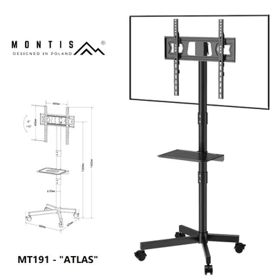 Immagine prodotto di Montis Supporto mobile per TV - MT191 ATLAS, 66 cm (26"), 152,4 cm (60"), 35 kg, 400 x 400 mm