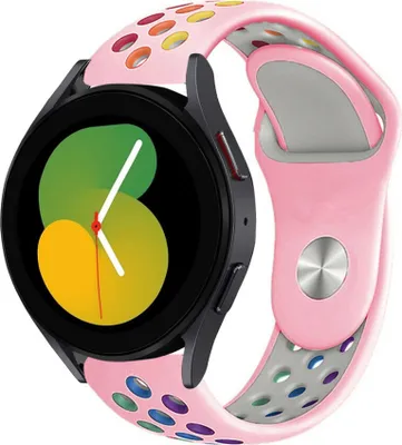 Produktbild von Strap-it Samsung Galaxy Watch 5 - 40mm Sportarmband (Rosa/Bunt)