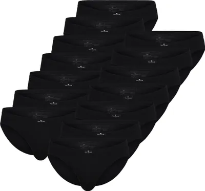 Produktbild von TOM TAILOR Herren Slips, 14er Pack - Mini-Slip, Briefs, Pure Baumwolle, Jersey, uni Schwarz XL