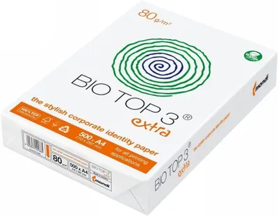Produktbild von BioTop 3 Extra Kopierpapier 80g TCF von Mondi DIN A4 - 2500 Blatt