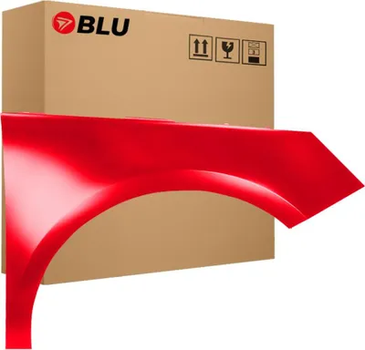 Immagine prodotto di BLU Parafango compatibile con Audi A1 8X LZ3M Destra Rot MisanoRot | 2000-2003 | Anteriore | Verniciato | Pronto per il montaggio | Zincato
