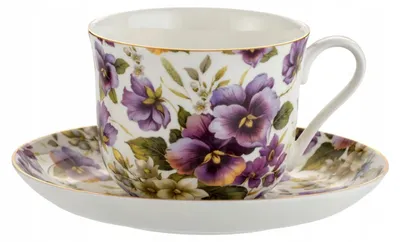 Produktbild von Easy Life Royale Porzellan Tasse mit Untertasse Blumen