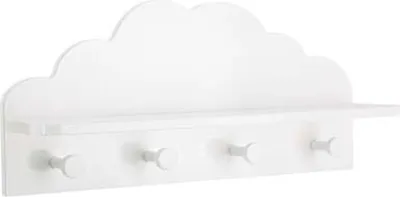 Produktbild von Kleiderhaken für kinder "wolke" weiß 4 haken  - Atmosphera créateur d'intérieur