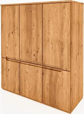 Produktbild von Highboard Bento aus Wildeiche massiv 111x45x129 cm mit 6 Türen