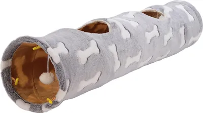 Produktbild von Plüsch-Katzentunnelspielzeug, zusammenklappbar, kratzfest, kleiner Haustiertunnel für Katzen, Kaninchen und Welpen