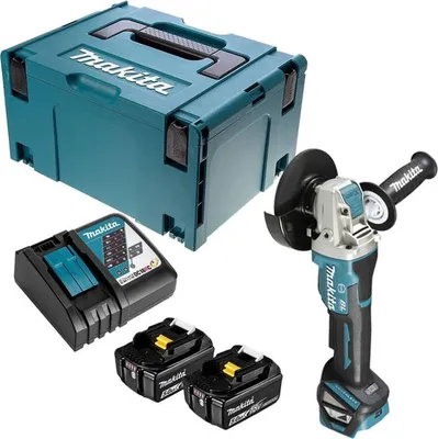 Image de Makita DGA519RTJ - Meuleuse d'angle - sans fil - 125 mm - 2 batteries - 18 V