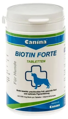 Produktbild von Canina Biotin Forte, Hund, Tablet, Haut & Haarkleid, Universal, Vitamin B, Vitamin H (Biotin), Topf