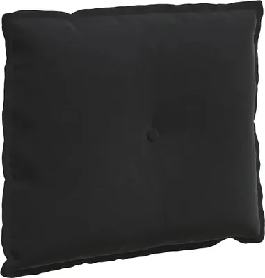 Image de vidaXL Coussin de dossier Noir 60 x 50 cm Tissu velours côtelé
