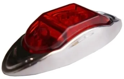 Obrázok produktu pre Červené LED bočné osvetlenie/obrysové svetlo pre nákladné vozidlá, súpravy a prívesy, s 6 LED – 24 V – 100 mm x 42 mm