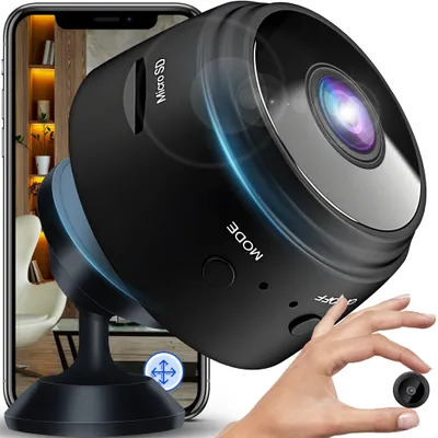 Produktbild von Kamera Überwachungskamera Full HD, WLAN 2,4G kompatibel, Nachtsicht, Bewegungserkennung, SD-Karte, Lange Batterielaufzeit, Innen & Außen - Retoo