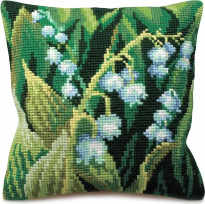 Produktbild von CdA Kreuzstichkissen "Lilien rechts" 5120, 40x40cm, Stickbild vorgezeichnet