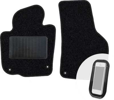 Produktbild von moto-MOLTICO Vorne Fußmatten Auto Velours Autoteppiche Schwarz Automatten Set 2-teilig passend für Skoda Superb II 2008-2015