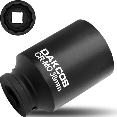 Obrázok produktu pre Nárazový kľúč, 38 mm, 12-hranný, 1/2", vyrobený z CR-MO ocele, hĺbka 78 mm