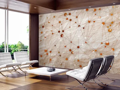 Produktbild von Vlies Fototapete 400x280 cm Tapeten Wandtapete XXL Stein Gold Abstrakt f-C-0033-a-b