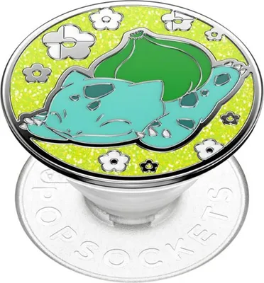 Produktbild von PopSockets PGP-Emaille Bisasam, Griffigkeit, Mehrfarbig, Metall, Zeichenmuster, Universal, 1 Stück(e)