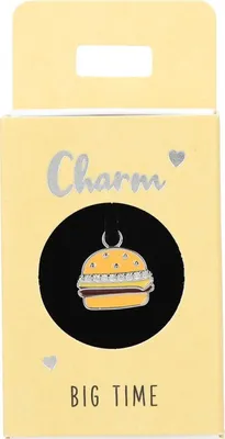 Produktbild von Versilberte o. Vergoldete Charms -Anhänger für Creolen-  Nr.63 - Hamburger