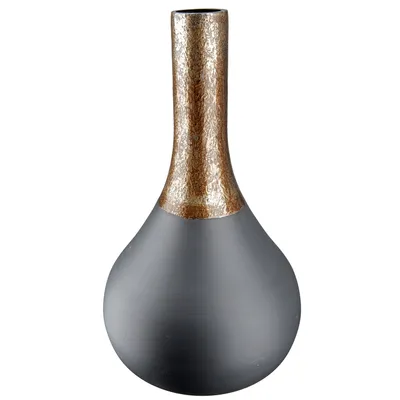 Produktbild von GILDE Vase, "Rustik", Glas, kupferfarben, schwarz, , H. 37 cm, D. 19 cm 51154