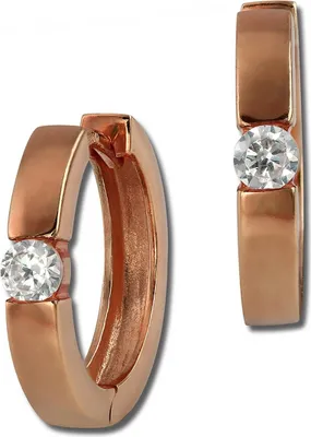 Produktbild von SilberDream Creolen 17mm rosegold Ohrringe Silber 333 Zirkonia Damen D2SDO0037WE