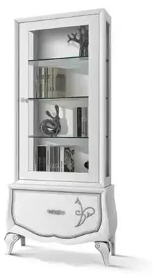Produktbild von Vitrine Anrichte Sideboard Weiß Holz Schrank Möbel Kommoden