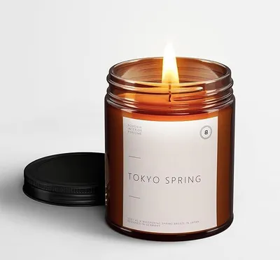 Produktbild von BOHORIA Duftkerze Tokyo Spring – Kirschblüte & Reismilch Sojawachs Kerze im Glas – florale Duftkerze für Wohnzimmer & Bad