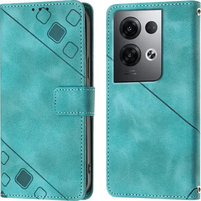 Obrázek produktu pro Pouzdro pro OPPO Reno8 Pro 5G vyražené Flip kožené peněženkové pouzdro s funkcí stojánku zelené