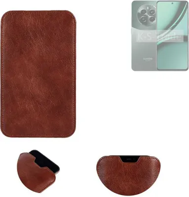 Produktbild von K-S-Trade Schutzhülle Handyhülle kompatibel mit Realme Narzo 70 Pro 5G Handytasche Kunstleder Sleeve in braun