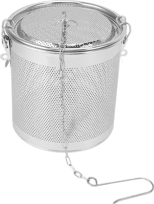Zdjęcie produktu dla Sitko do przypraw ze stali nierdzewnej, mikroporowate, z pogłębionym koszykiem, do kuchni, 3,2 l
