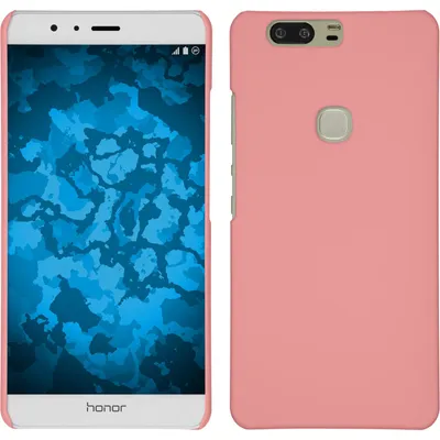 Produktbild von PhoneNatic Case kompatibel mit Huawei Honor V8 - Hülle rosa gummiert Hard-case + 2 Schutzfolien