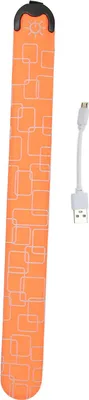 Image de Eclairage du bracelet de sécurité LED, recharge USB, bracelets réglables en 3 étapes pour la course nocturne en extérieur, orange