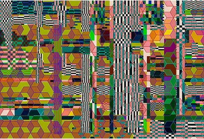 Produktbild von Tadessi Fototapete | Abstrakt | 4.00 m  x 2.70 m | Bunt | Grün | Wandbild | Digitaldruck