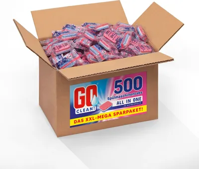 Produktbild von 10 kg ca. 500 Stück GO clean! All in One 20g Spülmaschinentabs in Aufreißfolie