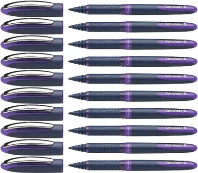 Produktbild von Tintenkugelschreiber One Business 0,6mm violett Packung mit 10 Stück