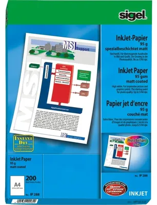 Produktbild von SIGEL IP288 Inkjet Papier Professional, matt, 95 g/m², A4, 200 Blatt