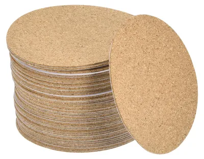 Kork-Untersetzer rund 80 mm, 1 mm dick, 50 Stück
