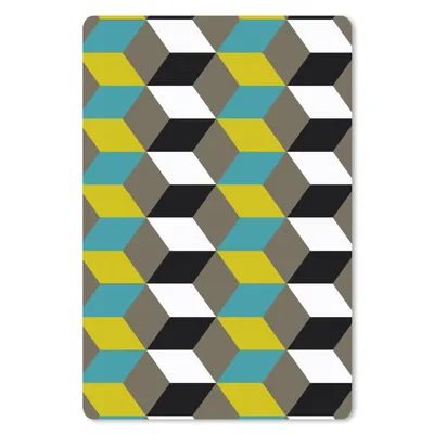 Produktbild von MuchoWow® Mauspad Mousepad Blöcke - Muster - 3D 18x27 cm - Mousepads - Maus Mat - Pad - Mausunterlage