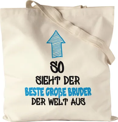 Produktbild von So sieht der beste Große Bruder der Welt aus Beutel Geschenk Geburt Ankündigung Baby Jutebeutel Stoffbeutel Canvas