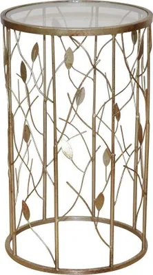 Produktbild von Beistelltisch / Blumenständer Antik Goldfarben